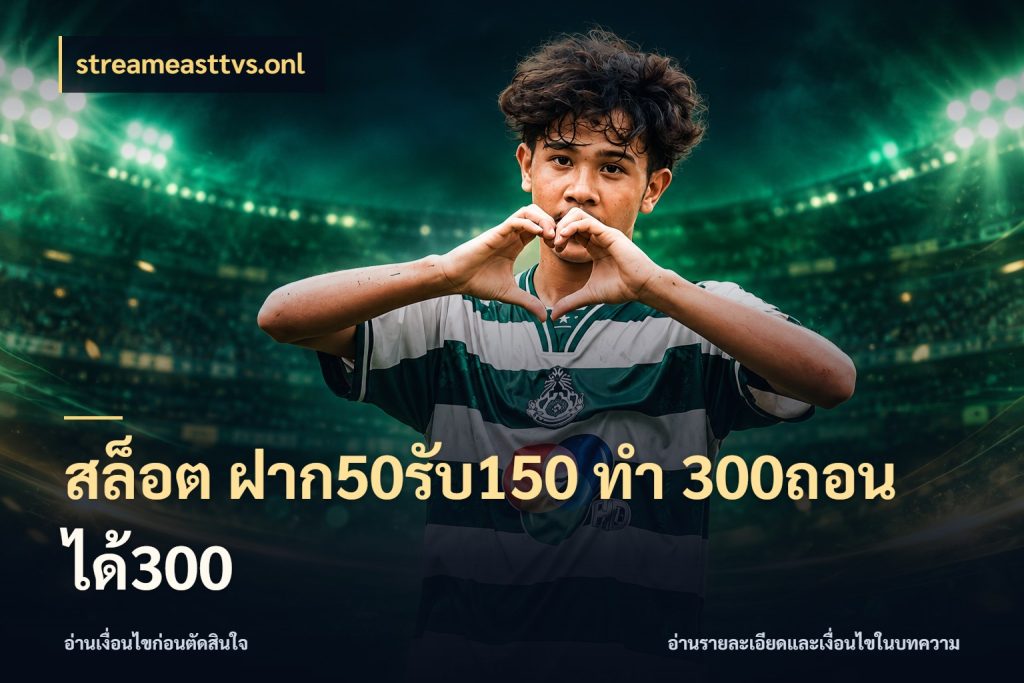 สล็อต ฝาก50รับ150 ทํา 300ถอนได้300 โปรกับเกมที่ชอบเลือกให้ตรงสไตล์ ในมุม streameasttvs.onl