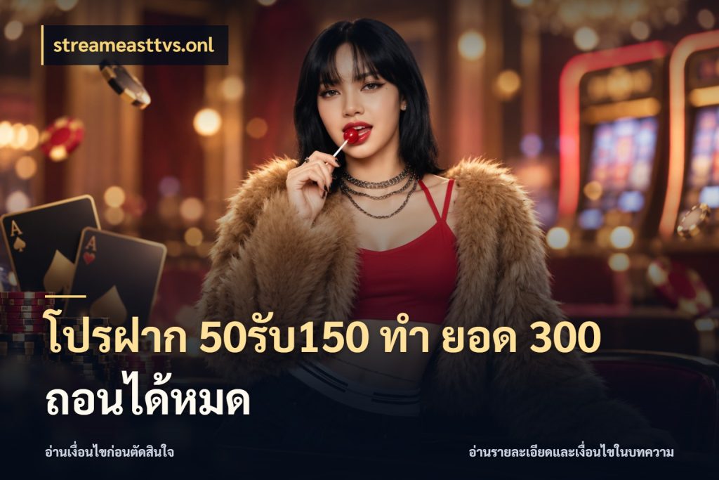 โปรฝาก 50รับ150 ทํา ยอด 300 ถอนได้หมด streameasttvs.onl จับคู่โบนัสกับสไตล์เกมที่ชอบ