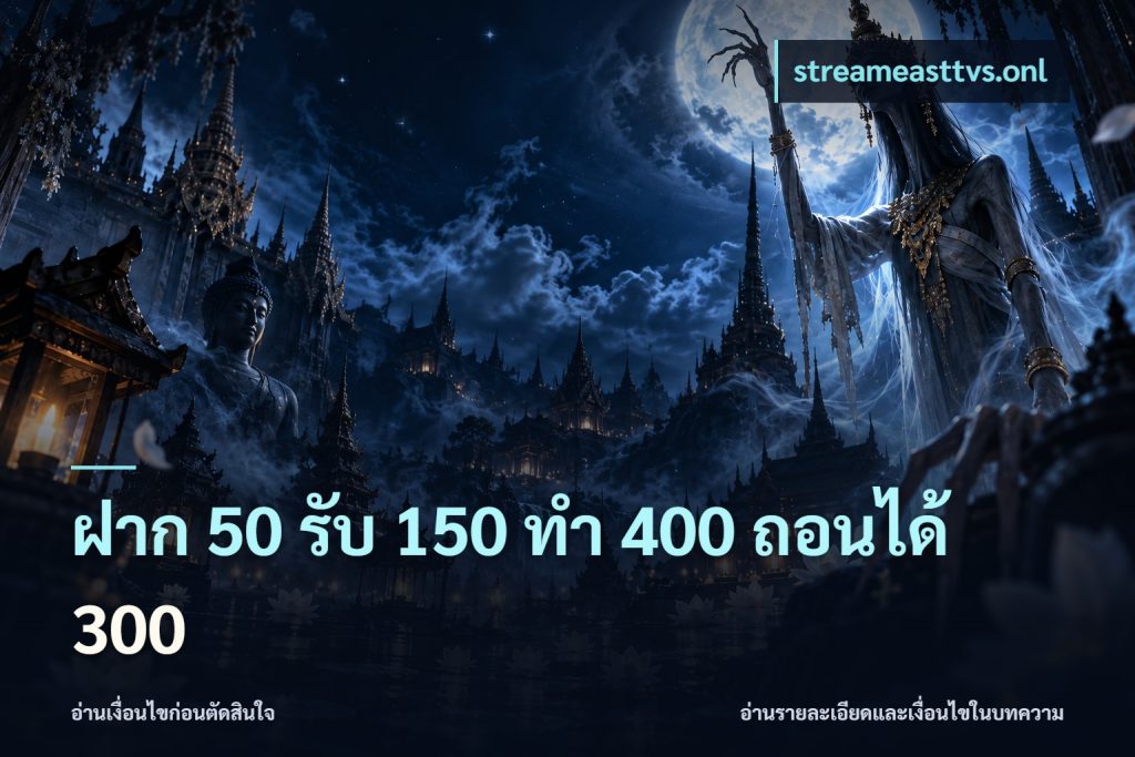 ฝาก 50 รับ 150 ทํา 400 ถอนได้ 300