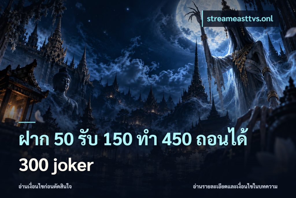 ฝาก 50 รับ 150 ทํา 450 ถอนได้ 300 joker