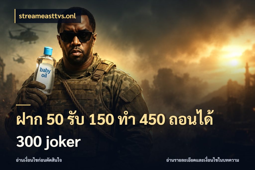 ฝาก 50 รับ 150 ทํา 450 ถอนได้ 300 joker จับคู่โบนัสกับสไตล์เกมที่ชอบ สไตล์ streameasttvs.onl