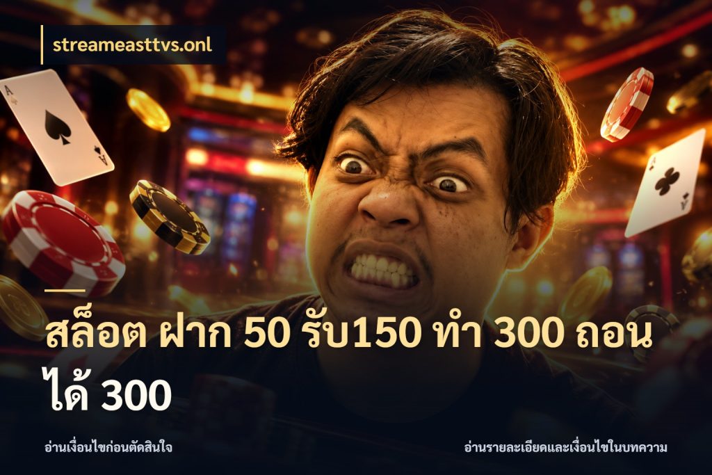 สล็อต ฝาก 50 รับ150 ทํา 300 ถอนได้ 300 สายโบนัสเลือกจังหวะสนุกได้อย่างไร กับ streameasttvs.onl