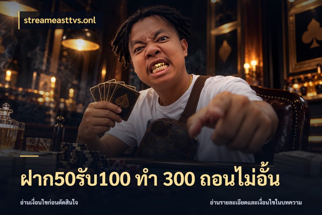 ฝาก50รับ100 ทํา 300 ถอนไม่อั้น streameasttvs.onl เครดิตกับรูปแบบโปรที่ตรงใจ