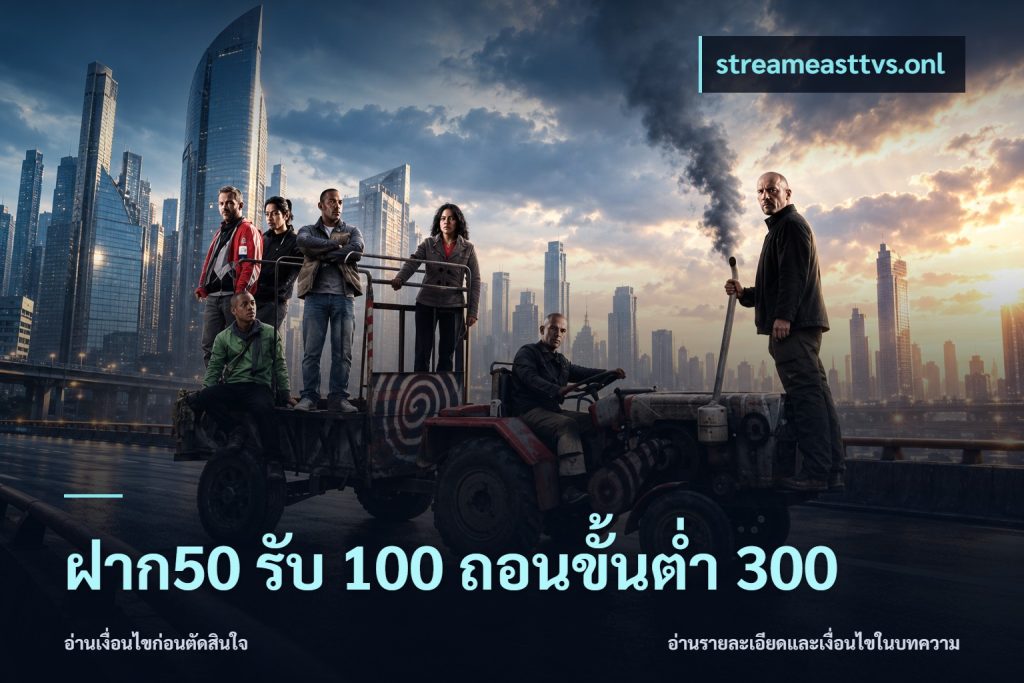 ฝาก50 รับ 100 ถอนขั้นต่ํา 300