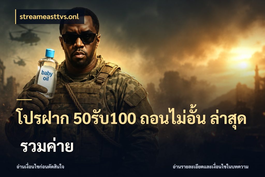 โปรฝาก 50รับ100 ถอนไม่อั้น ล่าสุด รวมค่าย โปรกับเกมที่ชอบเลือกให้ตรงสไตล์ กับ streameasttvs.onl