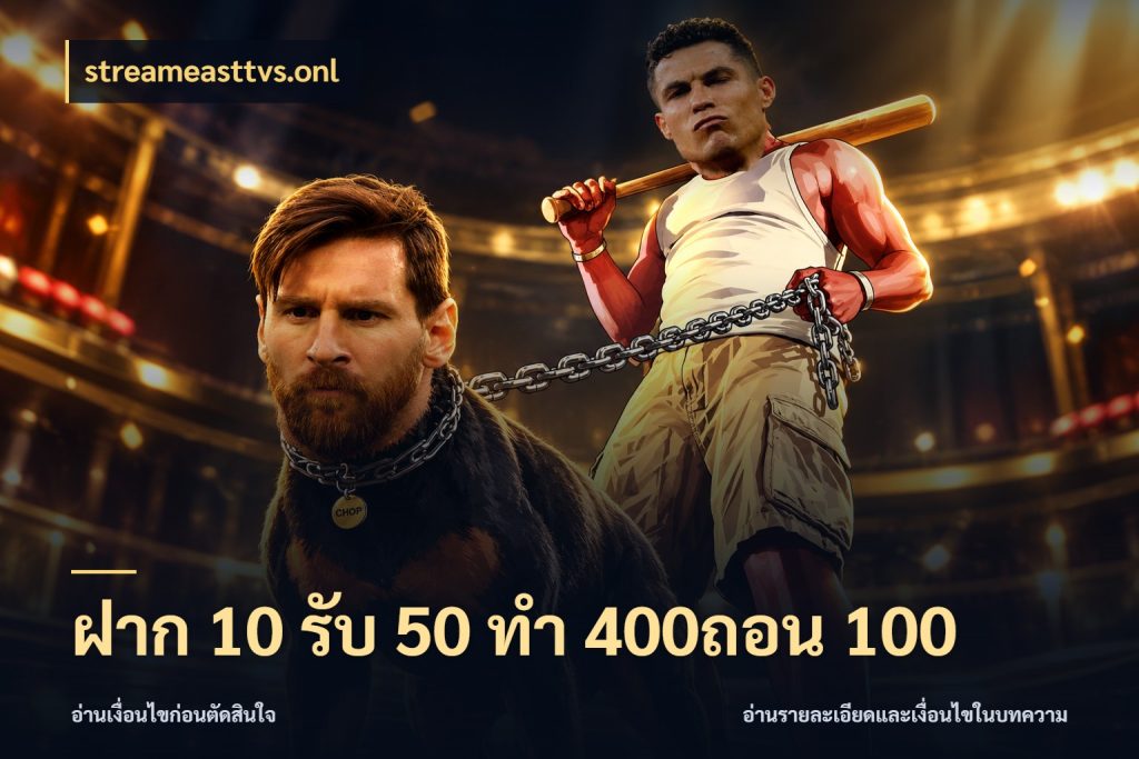 ฝาก 10 รับ 50 ทํา 400ถอน 100 streameasttvs.onl เปิดมุมโปรให้เข้ากับเกมแนวโปรด
